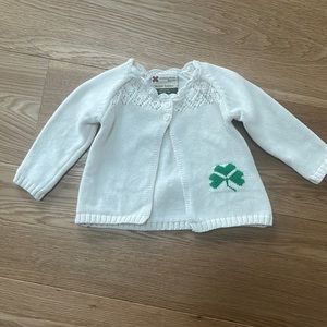 Like new, 18-24 month or size L. Cream colored Shamrock Cardigan.